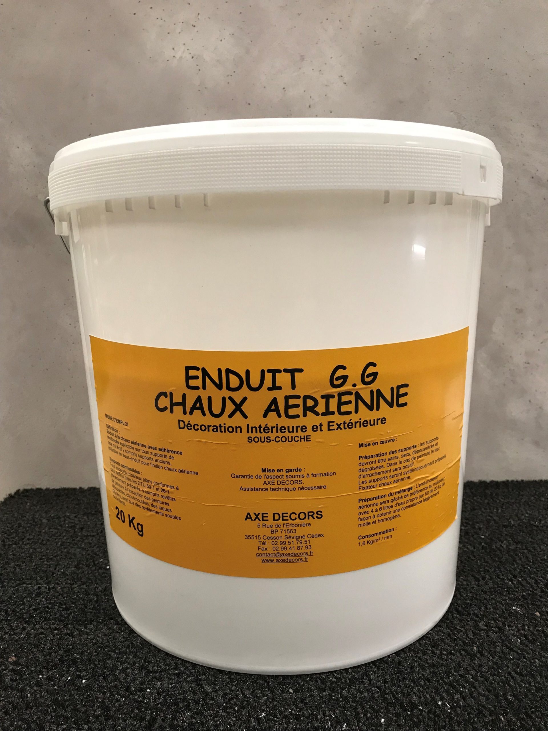 ENDUIT GROS GRAIN CHAUX AERIENNE – AXE DECORS