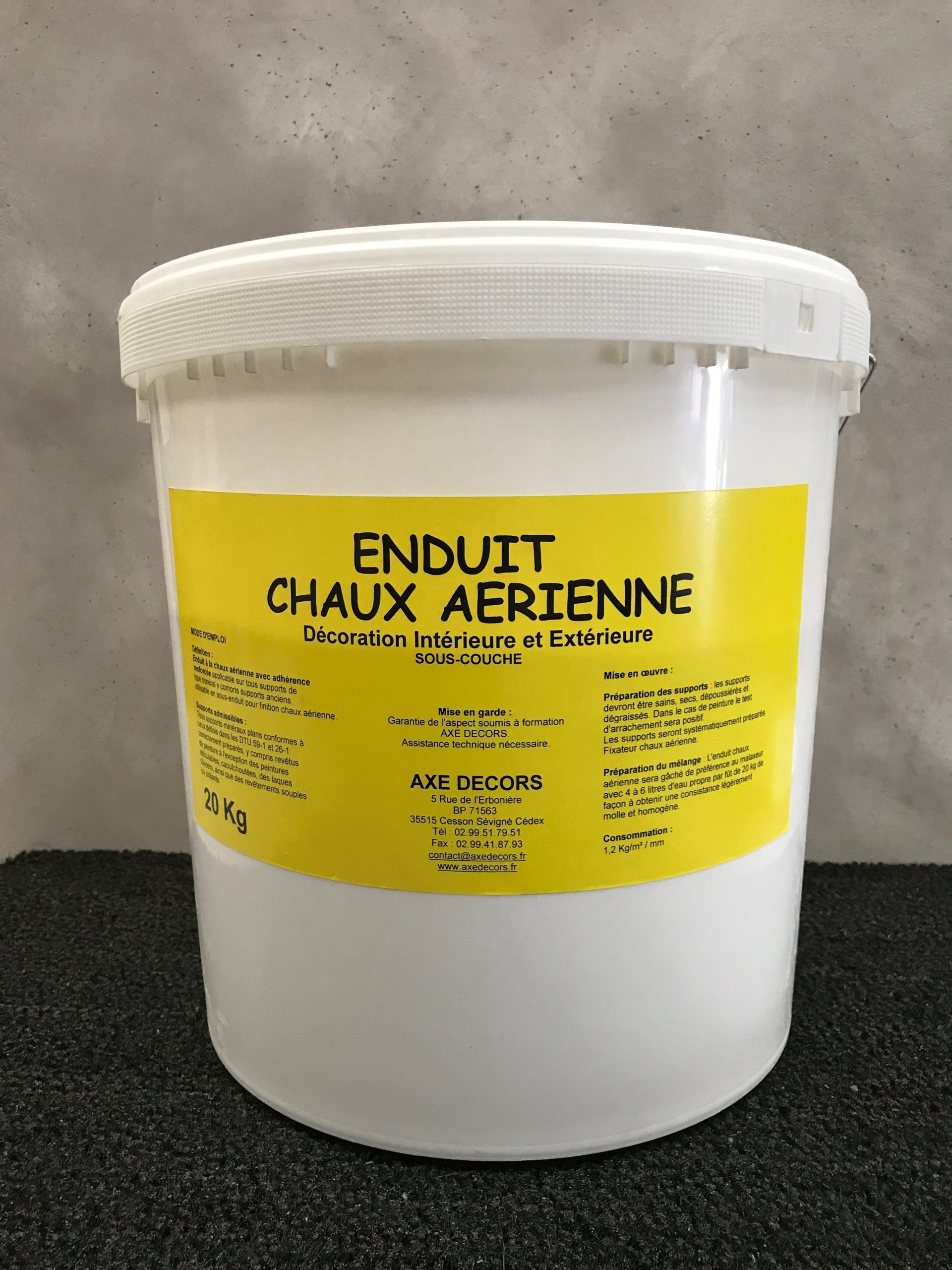 ENDUIT CHAUX AERIENNE – AXE DECORS